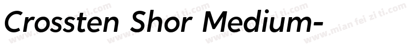 Crossten Shor Medium字体转换